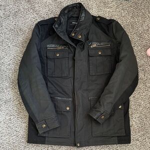 Steve Madden Black Military Field Jacket